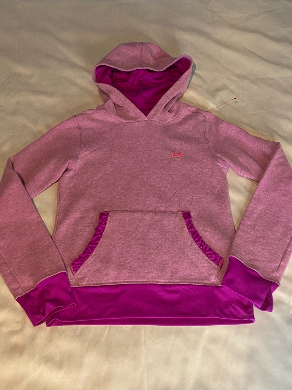 Girls Champion C9 Hoodie Size L 10-12 Light Purple Pullover Sweatshirt New